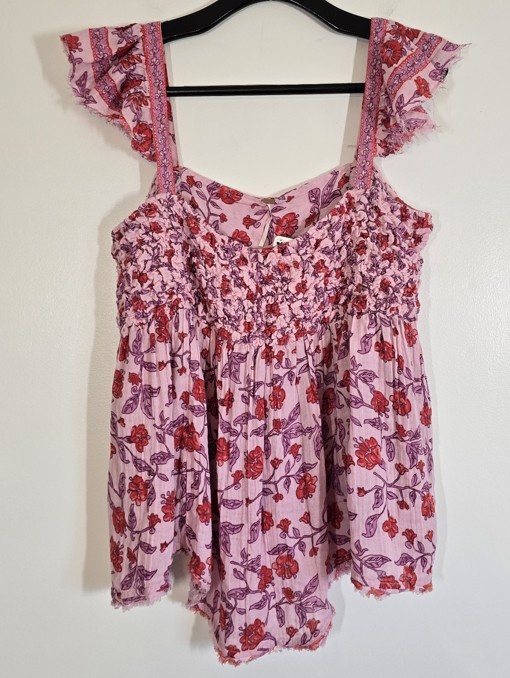Free People Nala Printed Babydoll Top XL NWT New - Picture 4 of 8